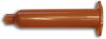 Strzykawka dozująca, bursztynowa, 55cm3, do aplikacji UV Strzykawka dozująca, bursztynowa, 55cm3, do aplikacji UV